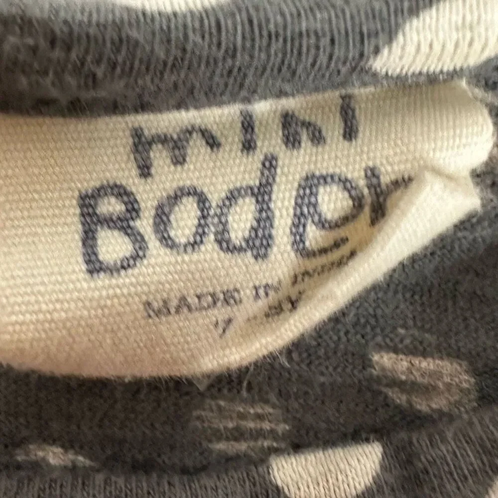 Mini Boden Girls Gray Polka Dot Dress Size 7-8 Years